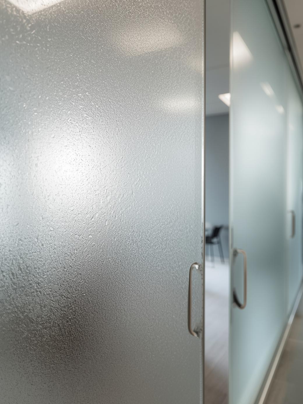 frosted paper for glass in showroom