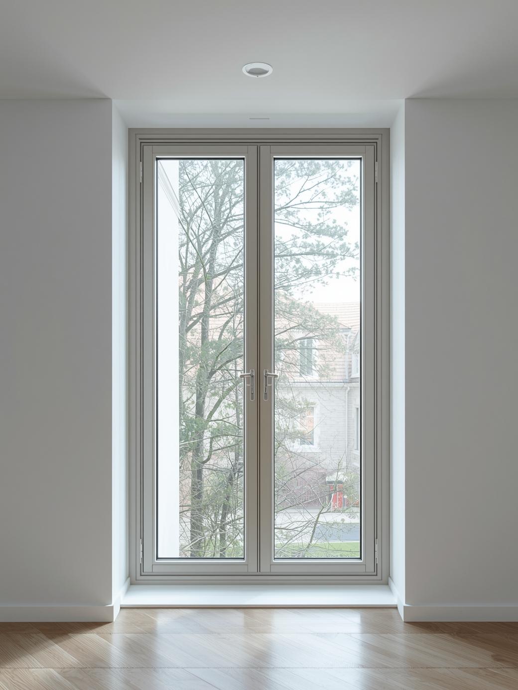full aluminuim window with glass of a room