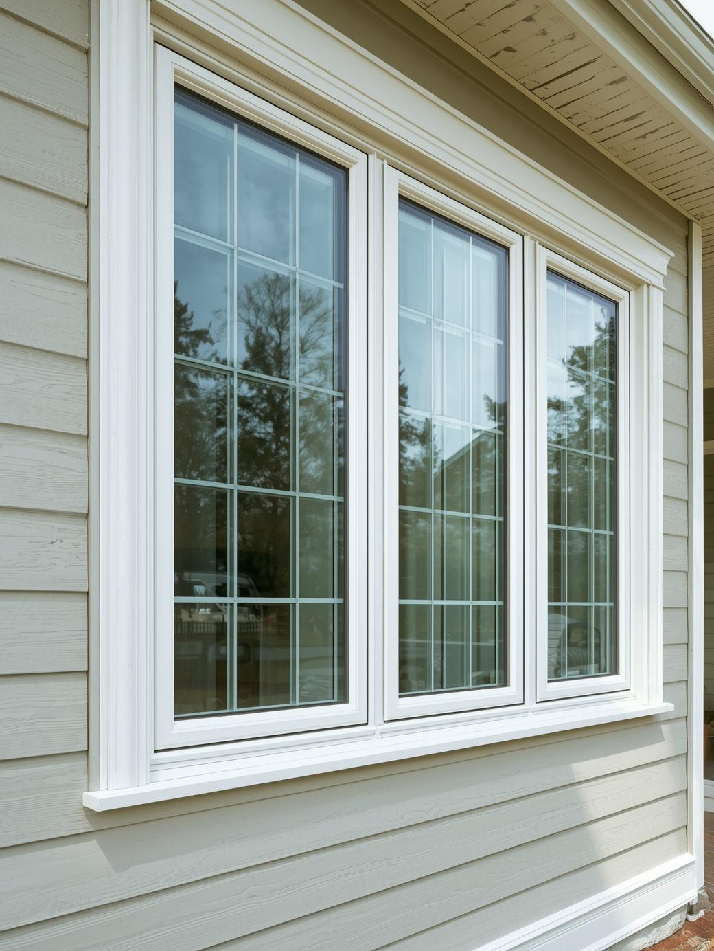 full picture of PVC windows of home