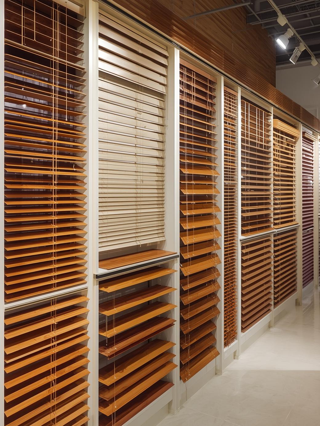 make the full picture of wooden blinds show them keep at show room all types of wooden blinds