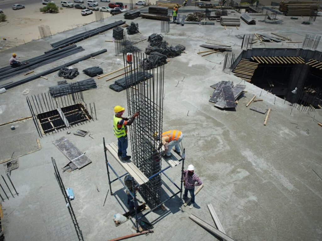Team on a construction site